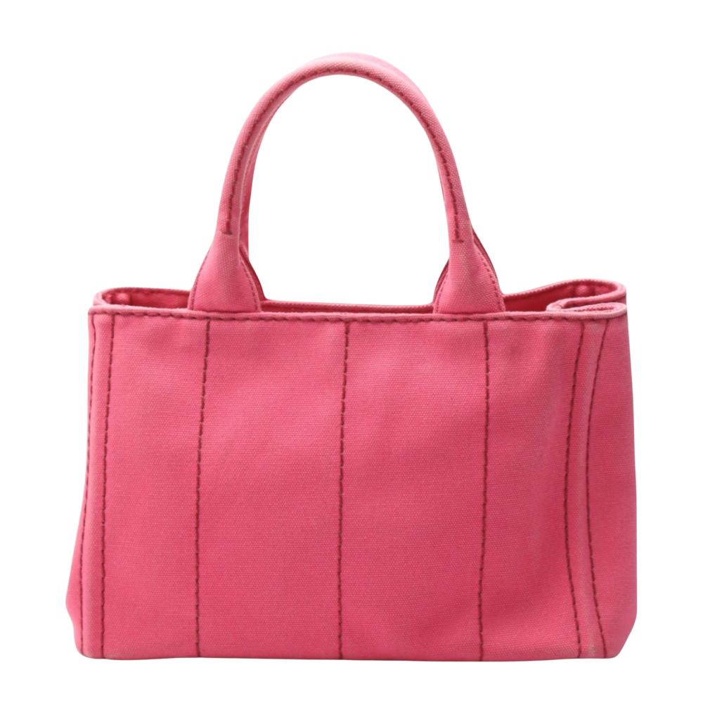 Pink Canvas Prada Tote