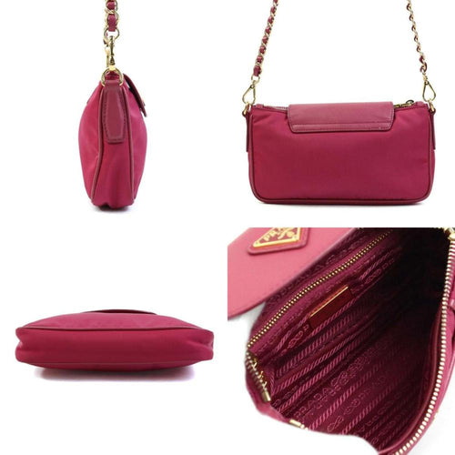 Pink Fabric Prada Shoulder Bag