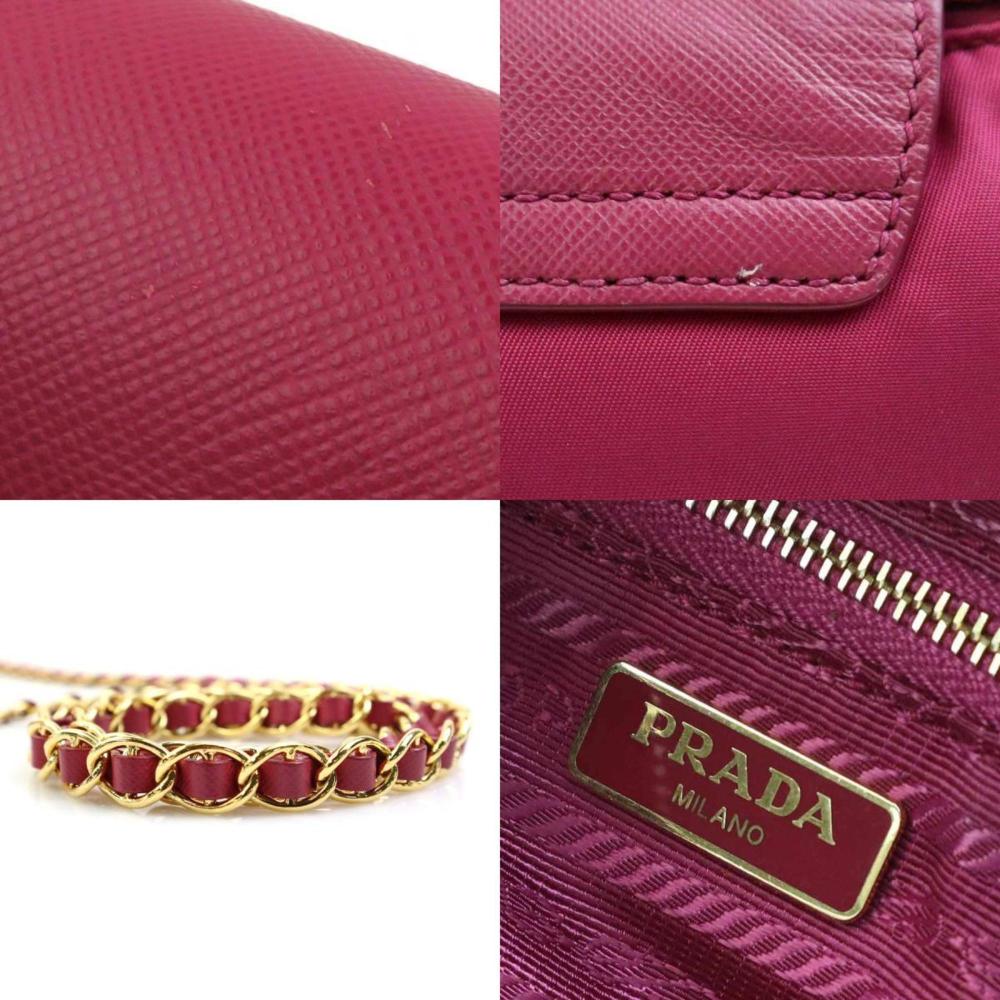 Pink Fabric Prada Shoulder Bag