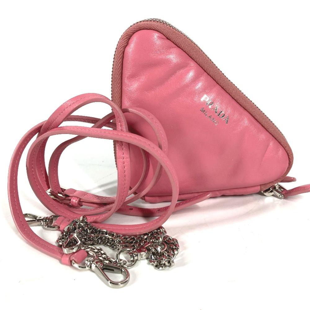 Pink Leather Prada Crossbody Bag
