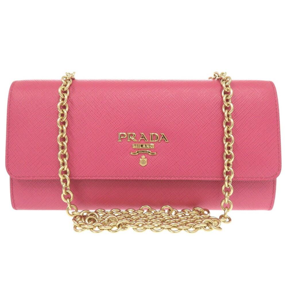 Pink Leather Prada Crossbody Bag