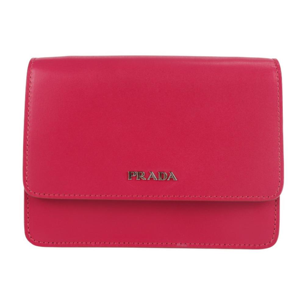 Pink Leather Prada Clutch