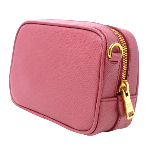 Pink Leather Prada Crossbody Bag