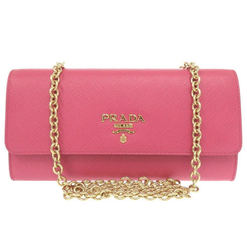 Pink Leather Prada Crossbody Bag