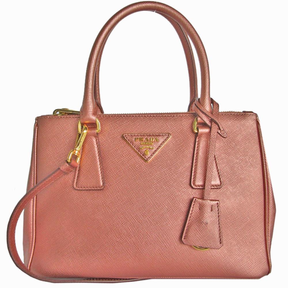 Pink Leather Prada Handbag