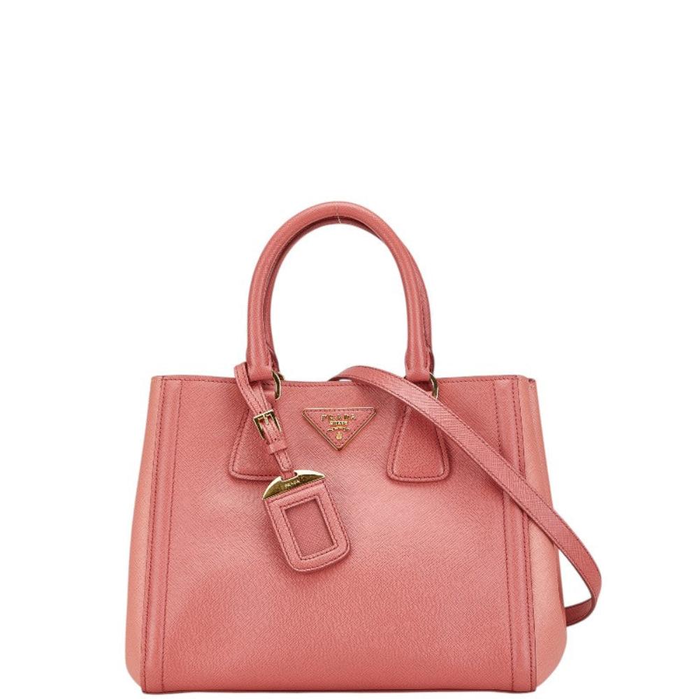 Pink Leather Prada Handbag
