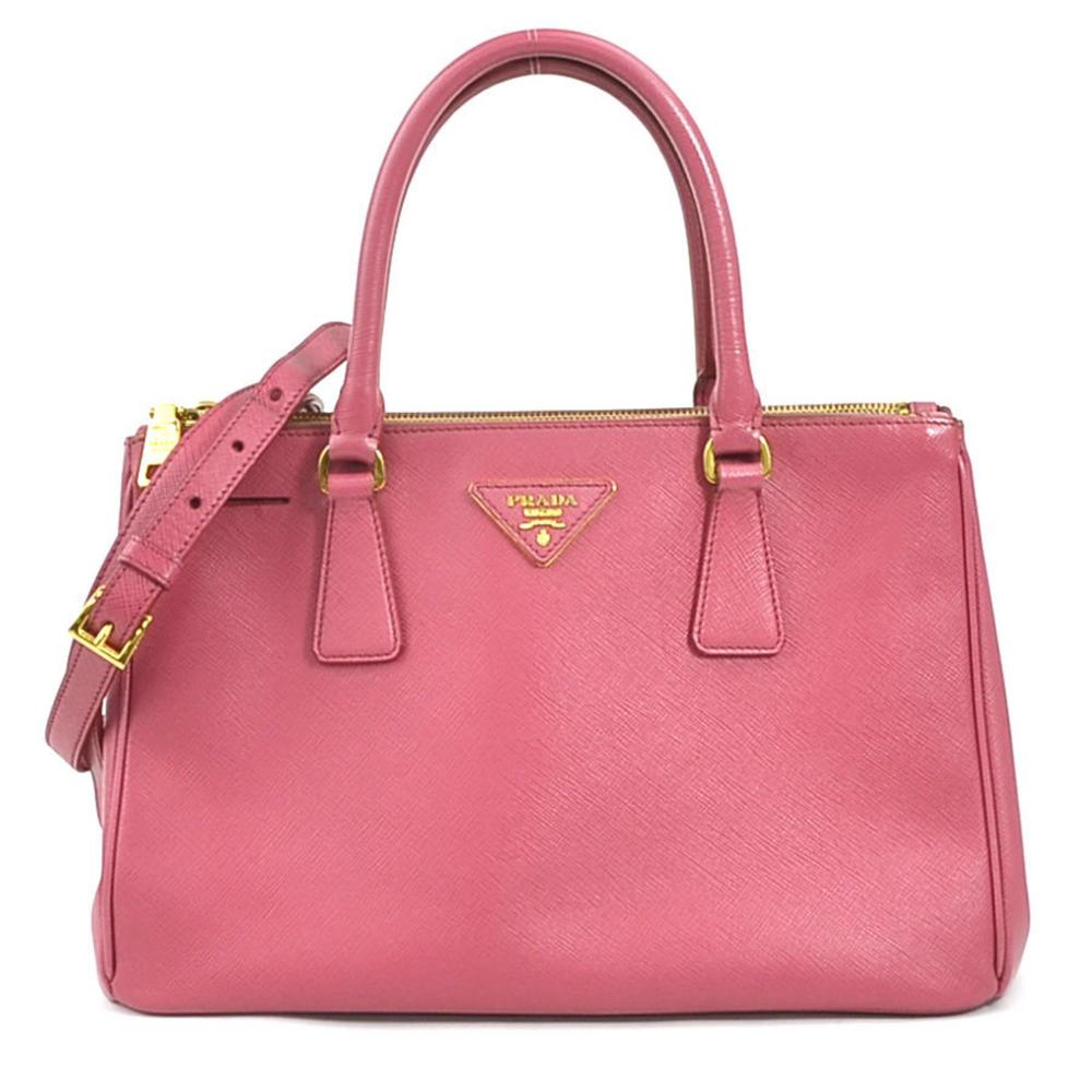 Pink Leather Prada Handbag