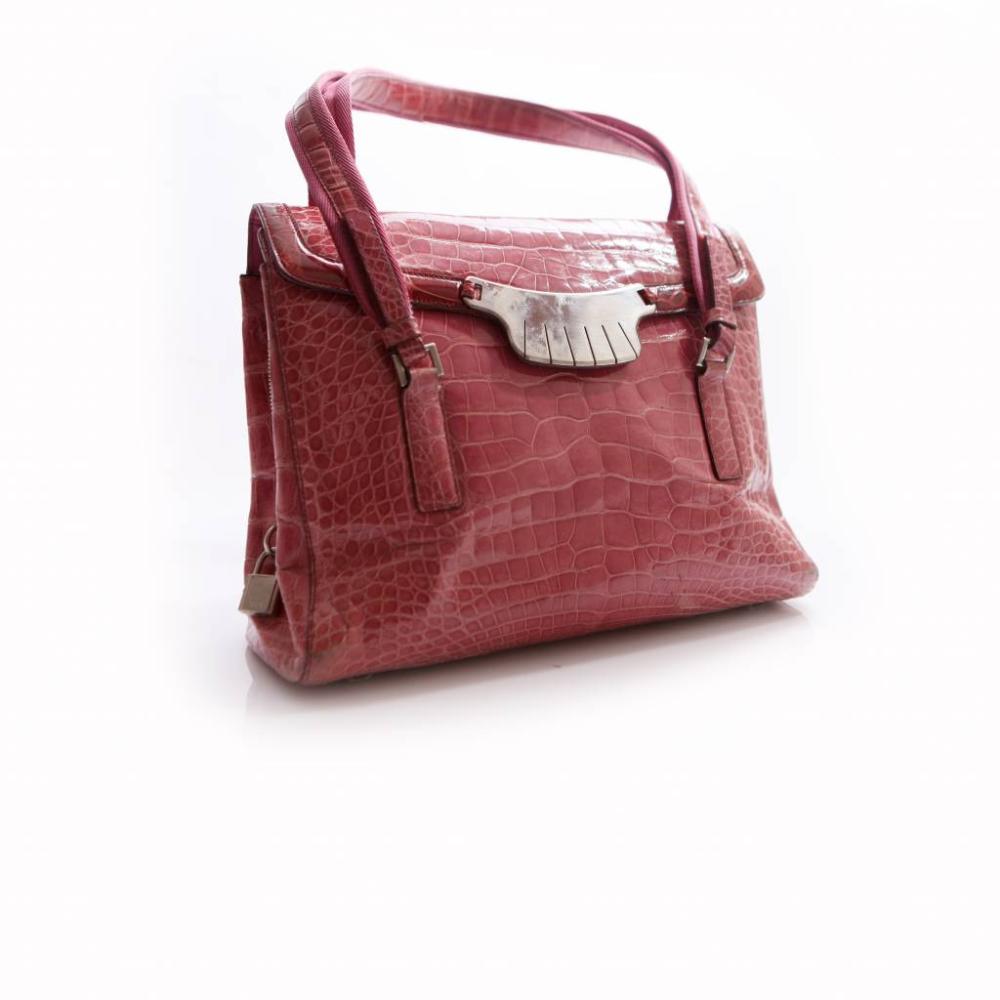 Pink Leather Prada Handbag