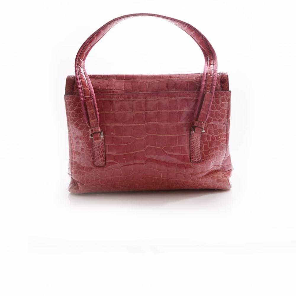 Pink Leather Prada Handbag