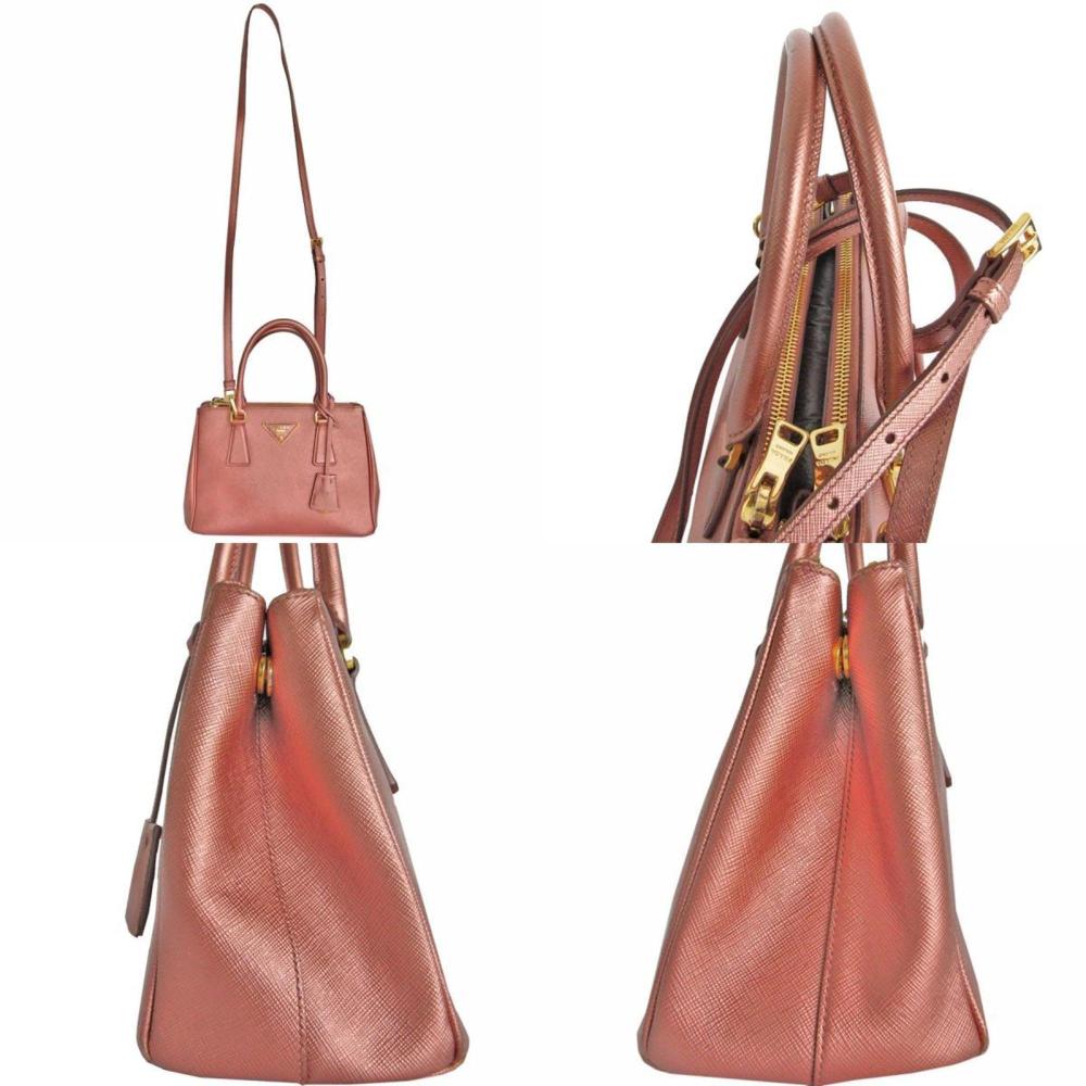 Pink Leather Prada Handbag