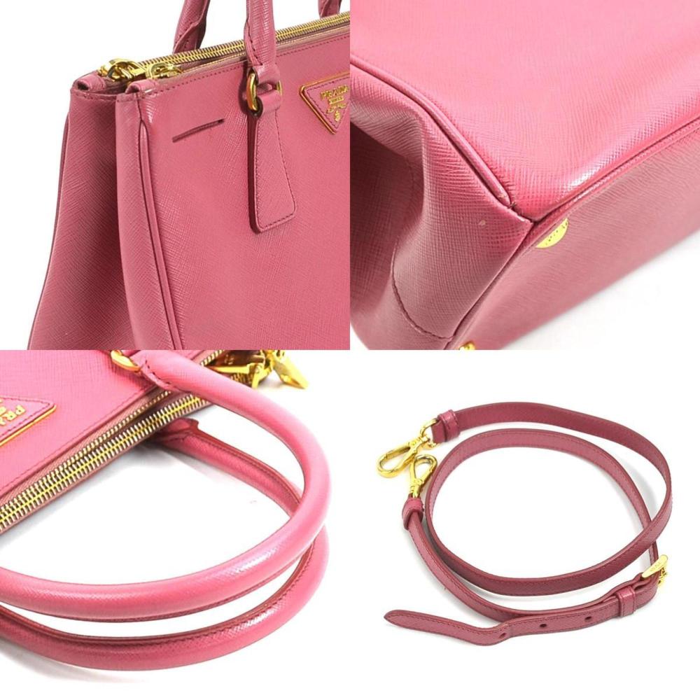 Pink Leather Prada Handbag
