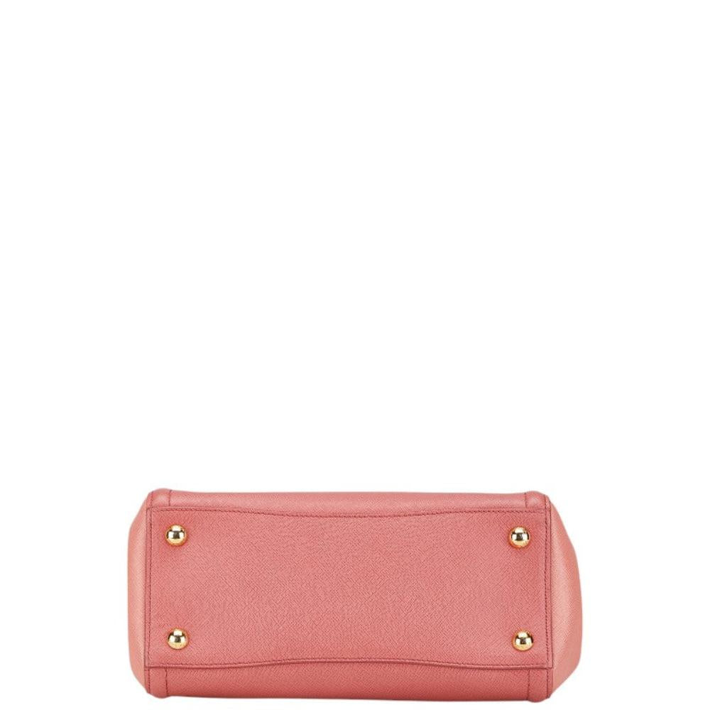 Pink Leather Prada Handbag