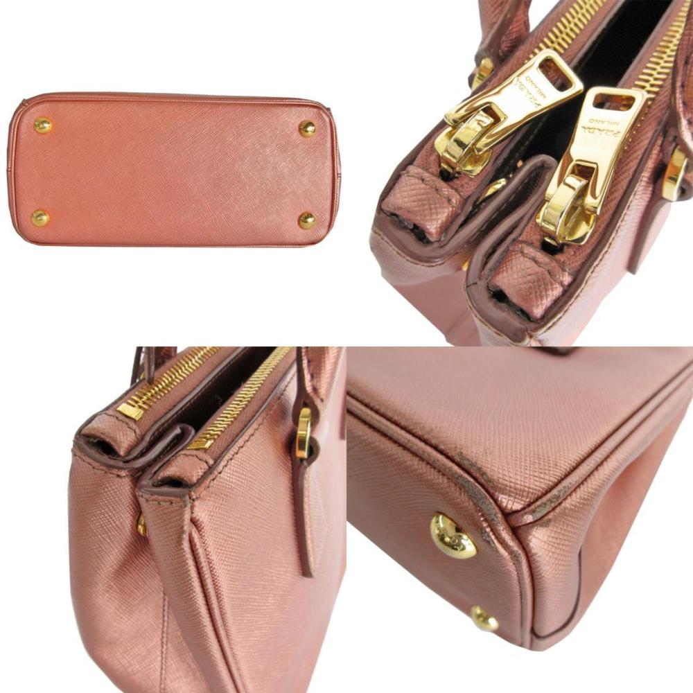 Pink Leather Prada Handbag