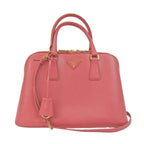 Pink Leather Prada Shoulder Bag