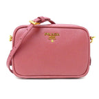 Pink Leather Prada Shoulder Bag