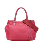 Pink Leather Prada Shoulder Bag