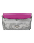 Pink Leather Prada Shoulder Bag