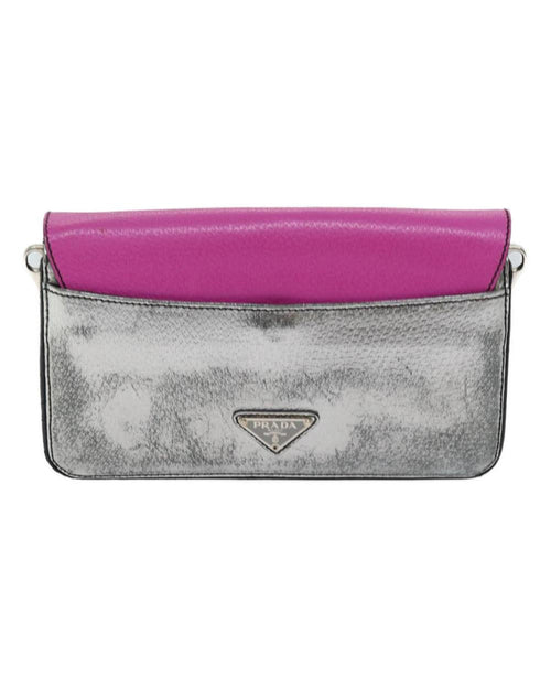 Pink Leather Prada Shoulder Bag