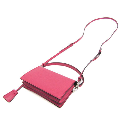 Pink Leather Prada Shoulder Bag