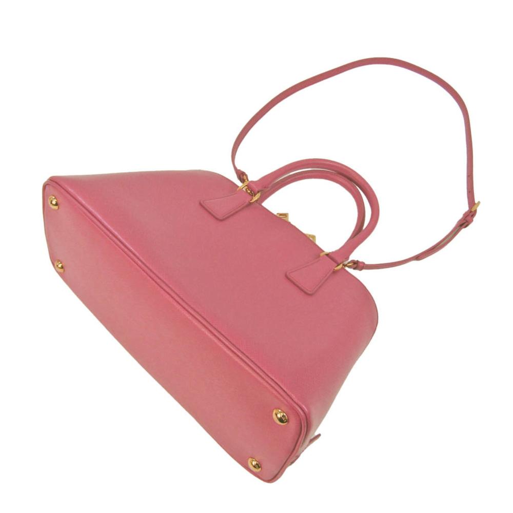 Pink Leather Prada Shoulder Bag