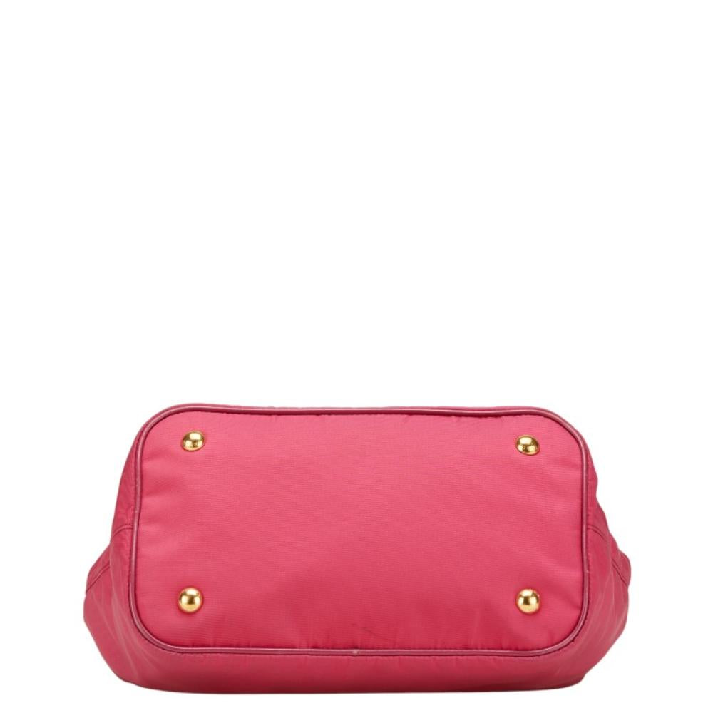 Pink Leather Prada Shoulder Bag