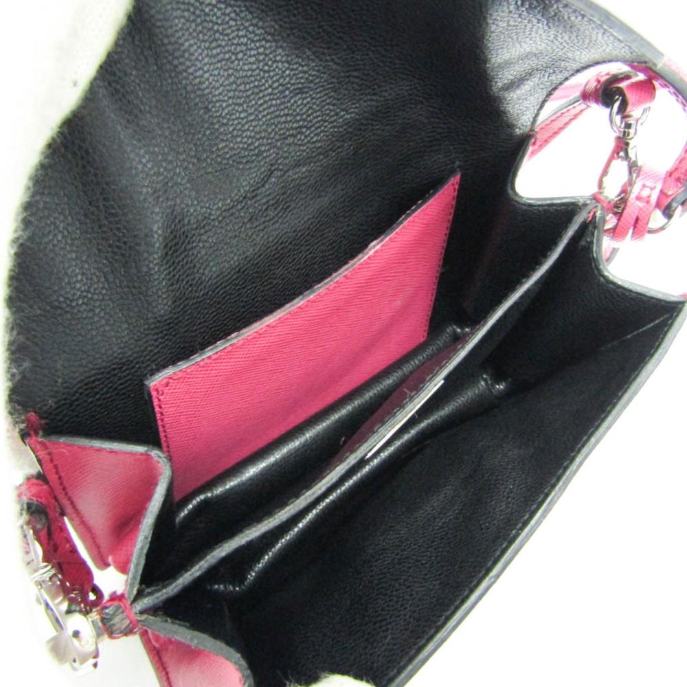 Pink Leather Prada Shoulder Bag