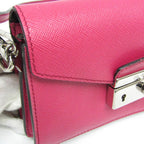 Pink Leather Prada Shoulder Bag