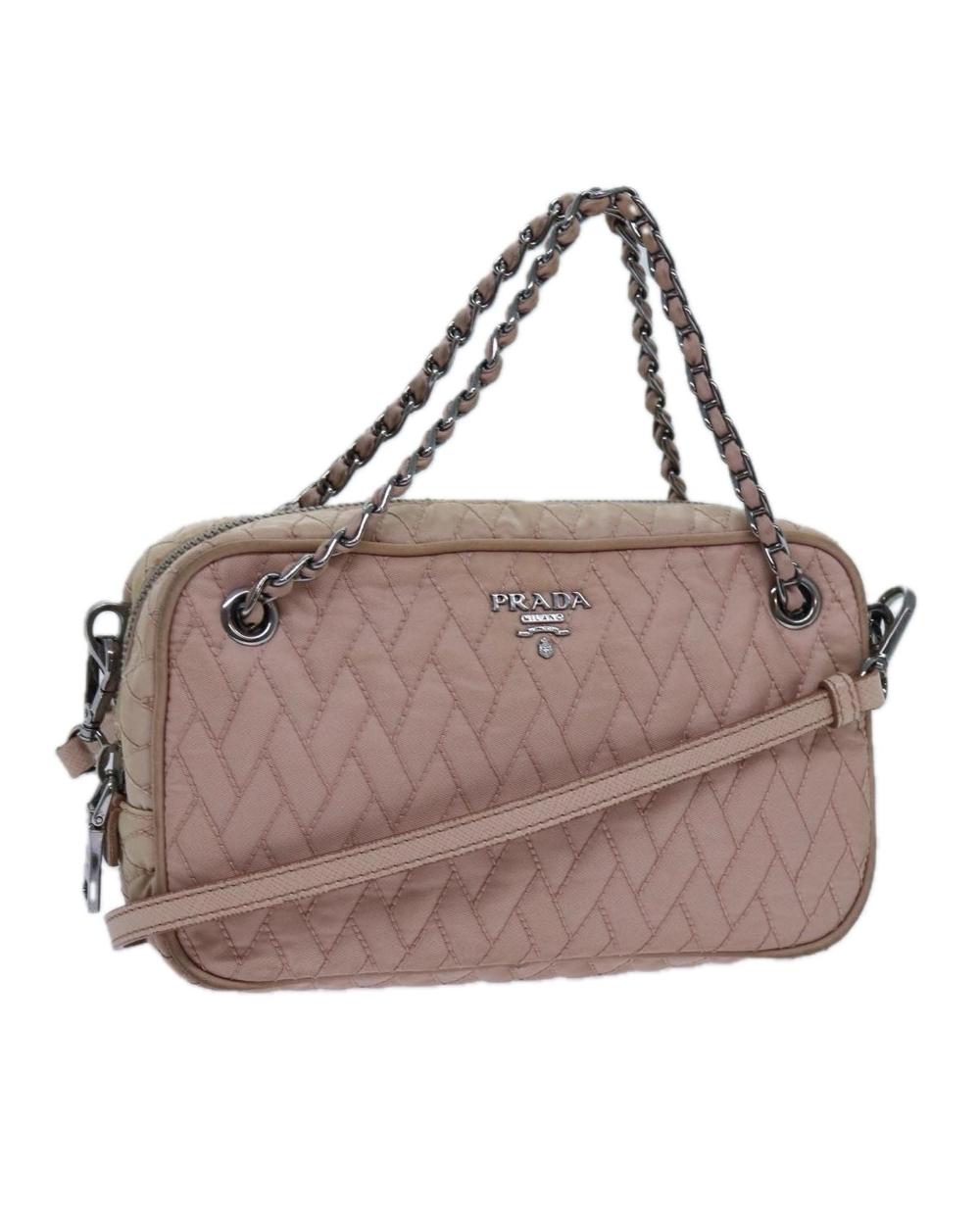 Pink Nylon Prada Handbag