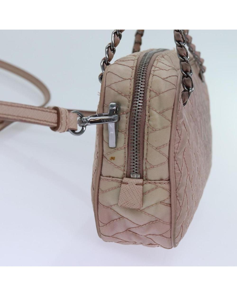 Pink Nylon Prada Handbag