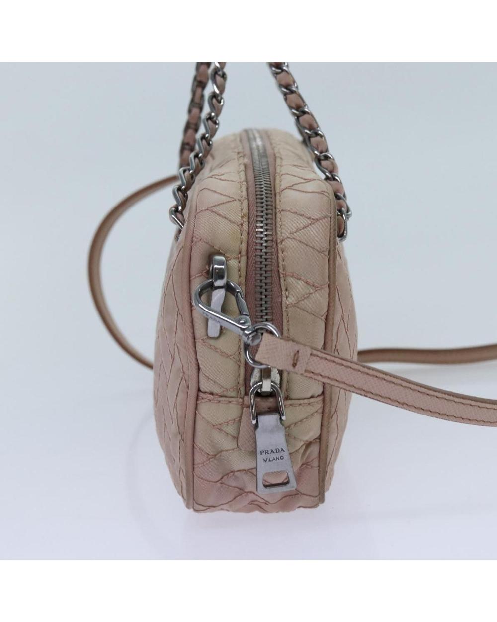 Pink Nylon Prada Handbag