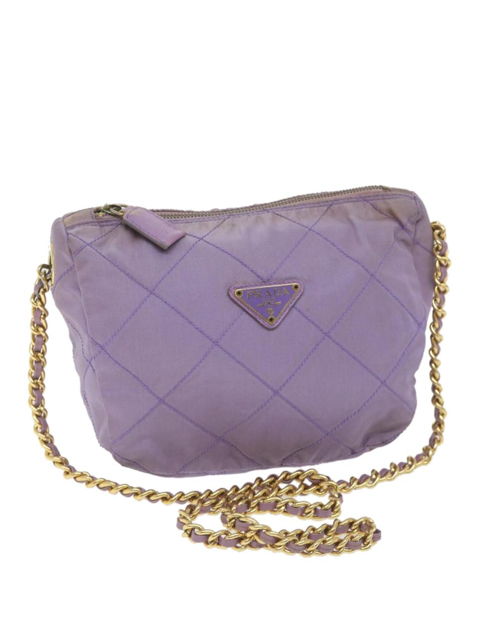 Purple Nylon Prada Shoulder Bag