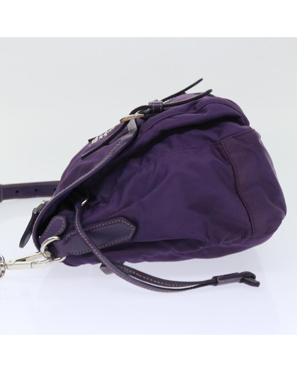 Purple Nylon Prada Shoulder Bag