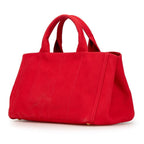 Red Canvas Prada Handbag