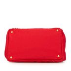 Red Canvas Prada Handbag