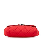 Red Canvas Prada Shoulder Bag