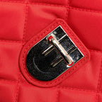 Red Canvas Prada Shoulder Bag