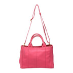 Red Fabric Prada Canapa Tote