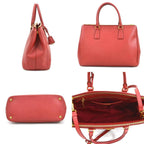 Red Fabric Prada Handbag