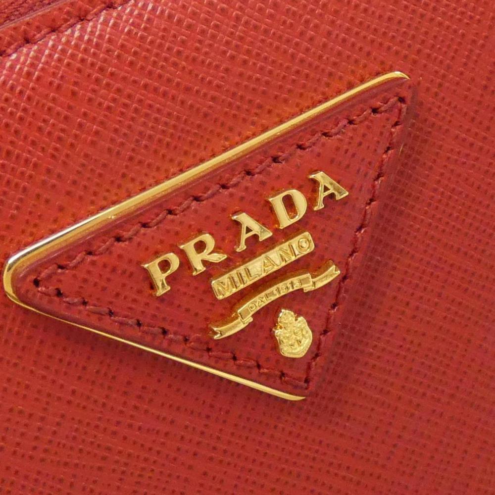 Red Fabric Prada Handbag