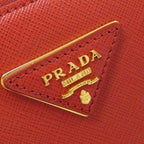 Red Fabric Prada Handbag