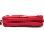 Red Fabric Prada Shoulder Bag