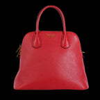 Red Leather Prada Handbag