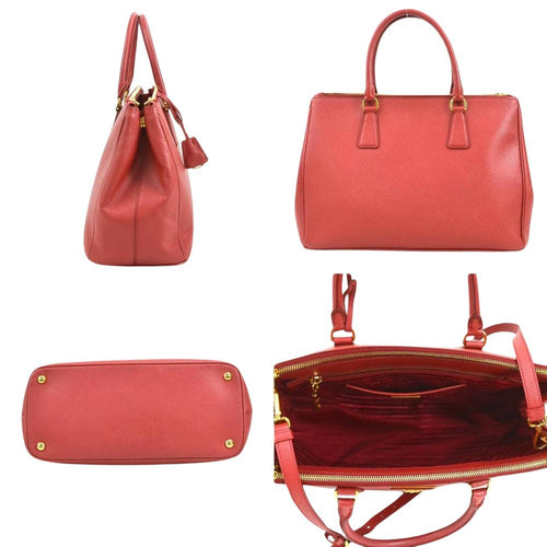 Red Leather Prada Handbag
