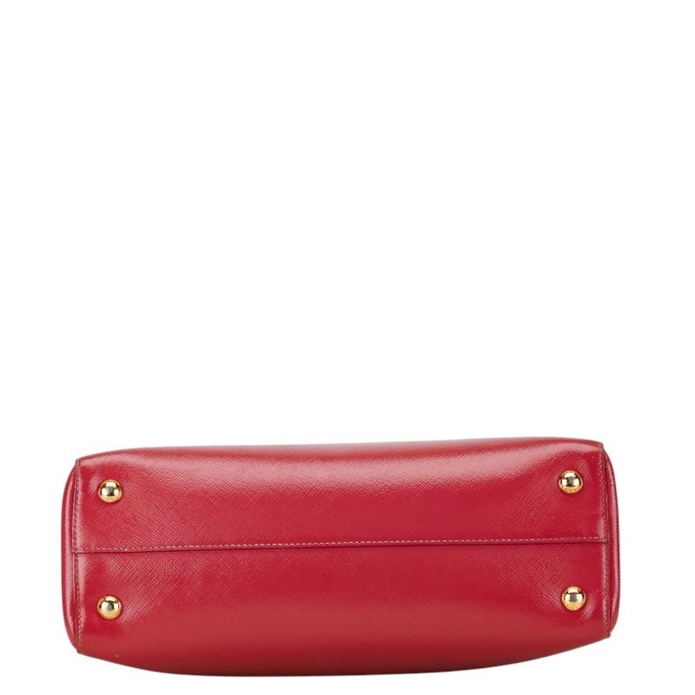 Red Leather Prada Handbag
