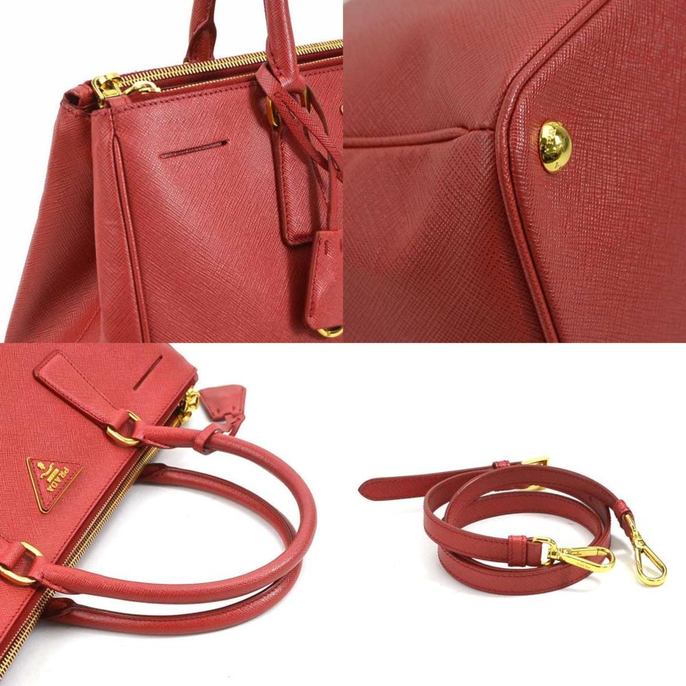 Red Leather Prada Handbag