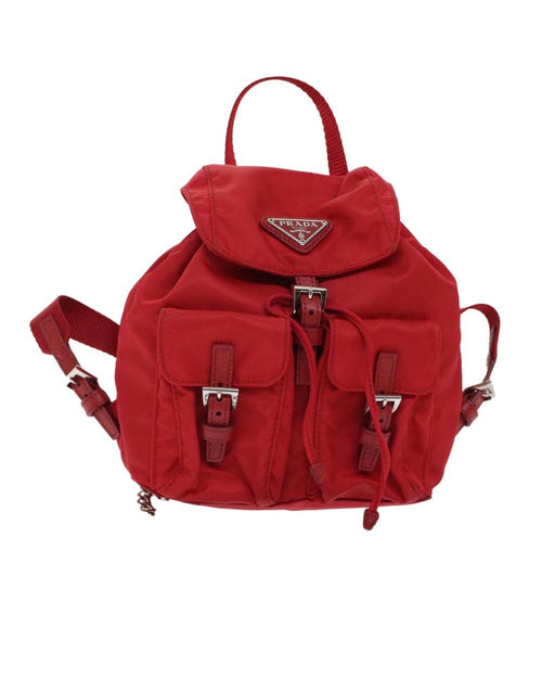Red Nylon Prada Backpack