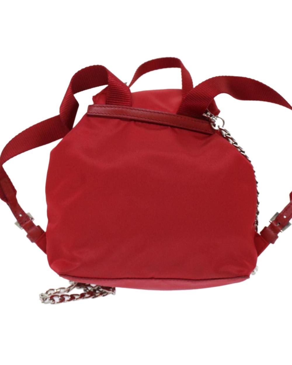 Red Nylon Prada Backpack