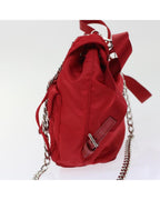 Red Nylon Prada Backpack