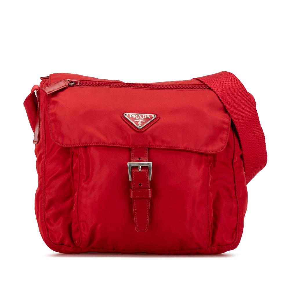Red Nylon Prada Tessuto