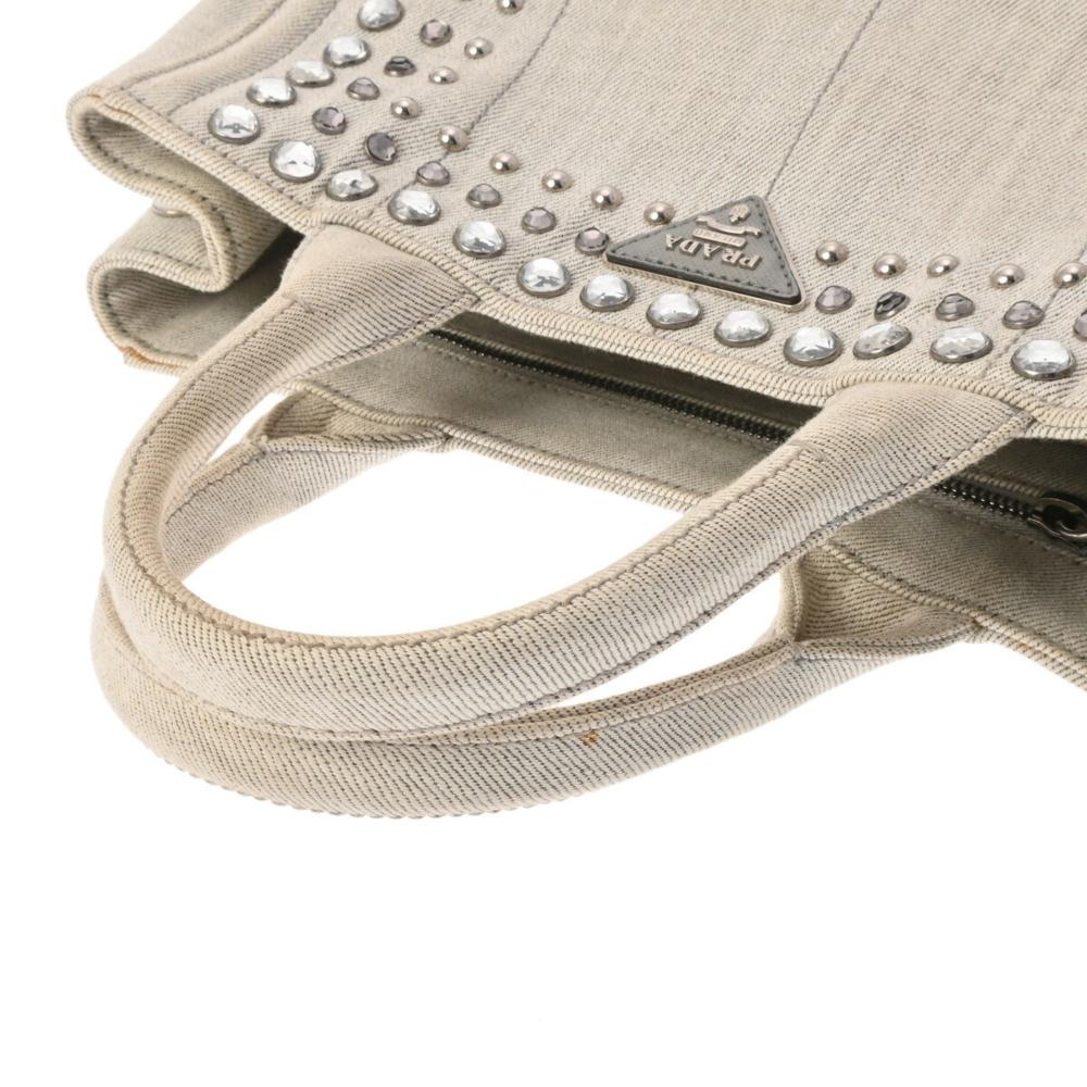 White Denim Prada Handbag